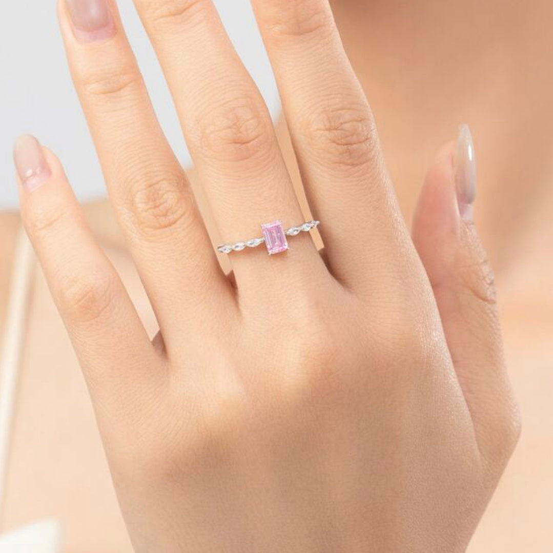 Anillo Piedra Rosa