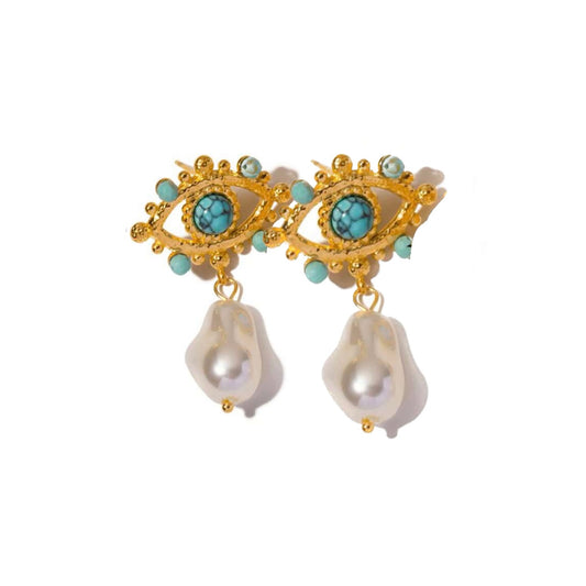 Aretes Tushe Turquesa