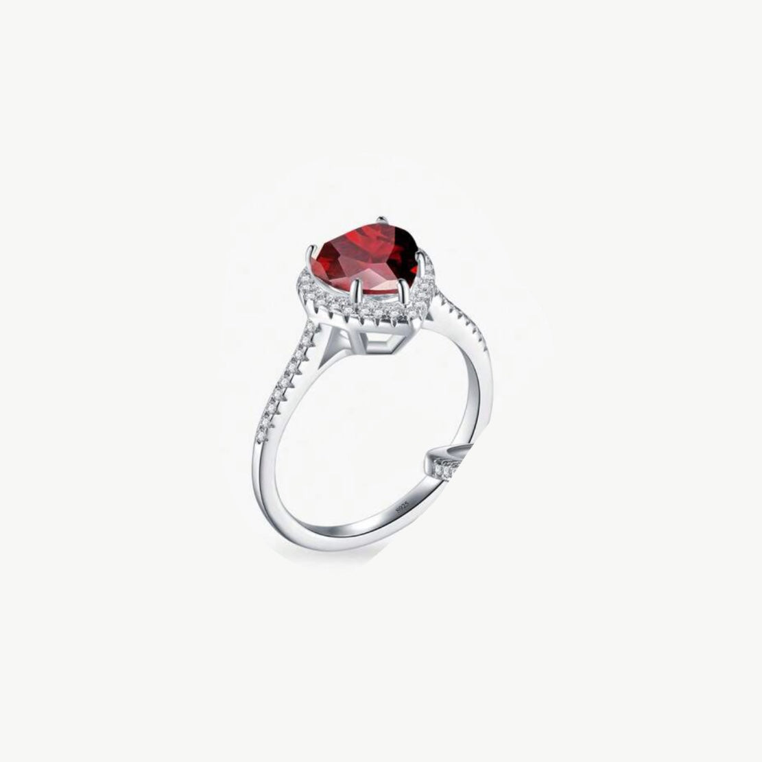 Anillo Corazón Rojo