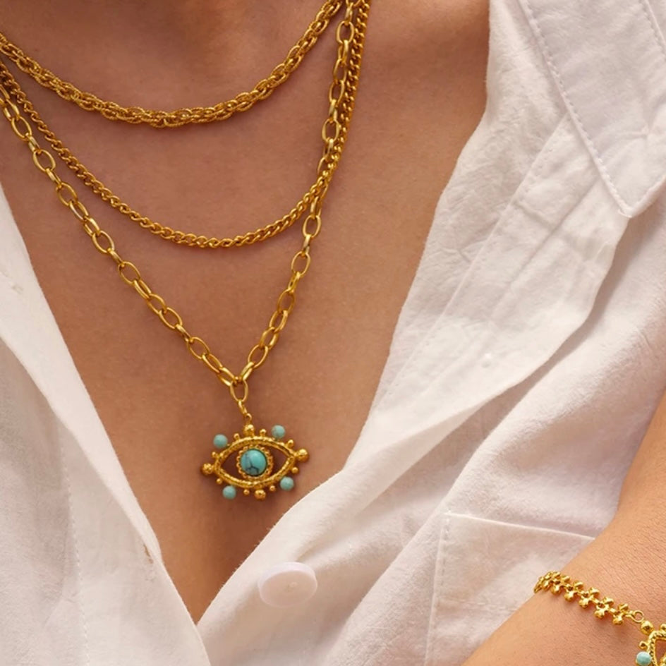 Collar Tushe Turquesa