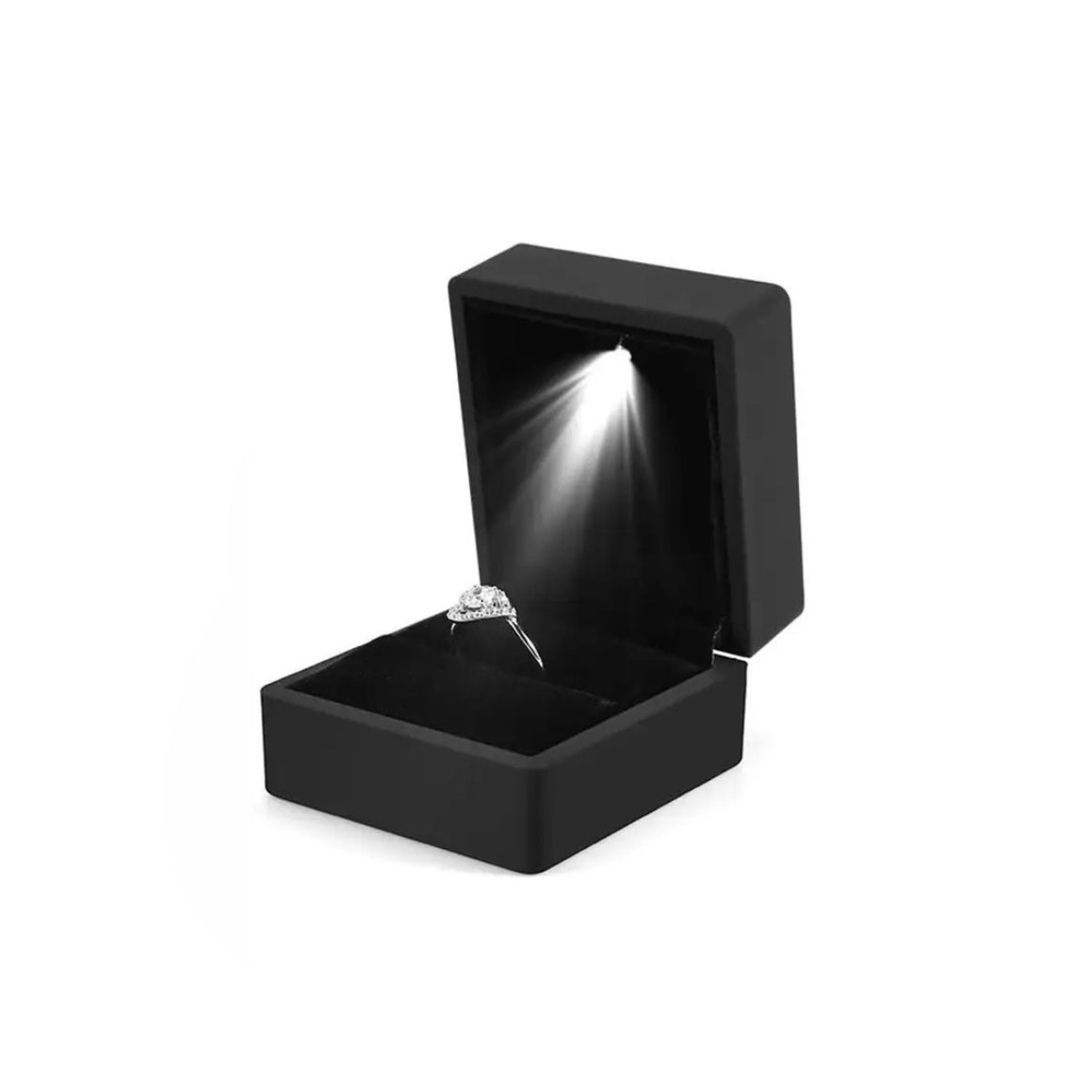Estuche para anillo con luz led