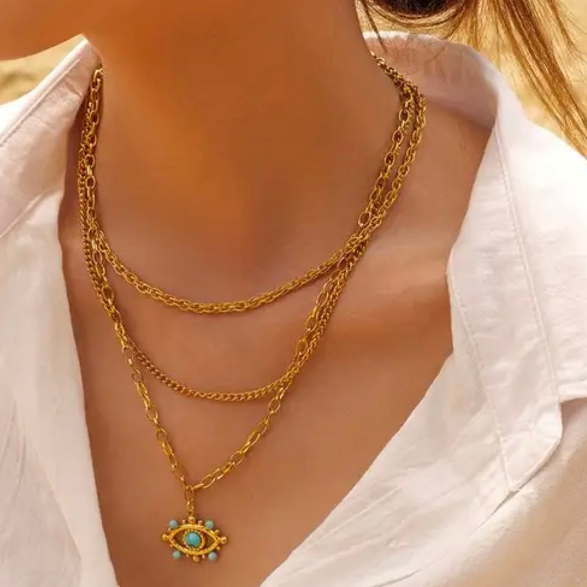 Collar Tushe Turquesa