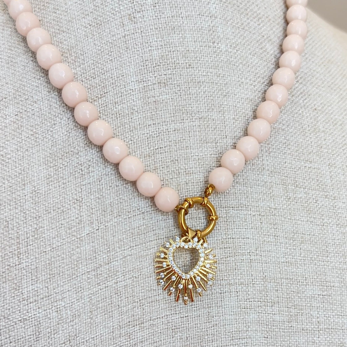 COLLAR AGATA ROSA