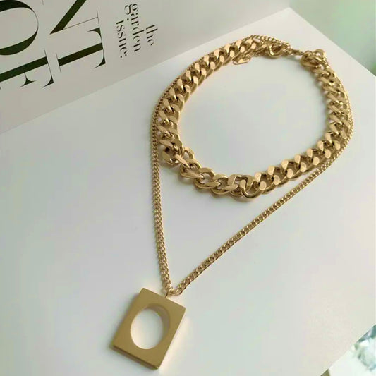 COLLAR CUADRO DOBLE